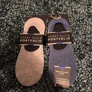 Perry Ellis Casual Blue Gray Socks